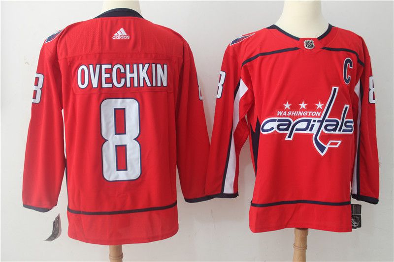 Men Washington Capitals 8 Ovechkin red Adidas Hockey Stitched NHL Jerseys